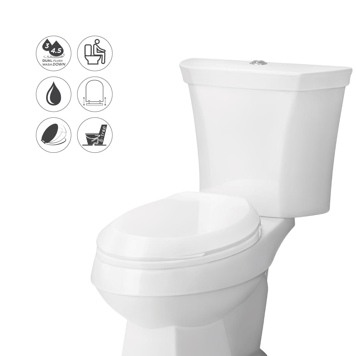 สุขภัณฑ์ 2 ชิ้น MOGEN รุ่น MT56 (ECO)  ฝา SLOW CLOSE 3/4.5 ลิตร สีขาว_2