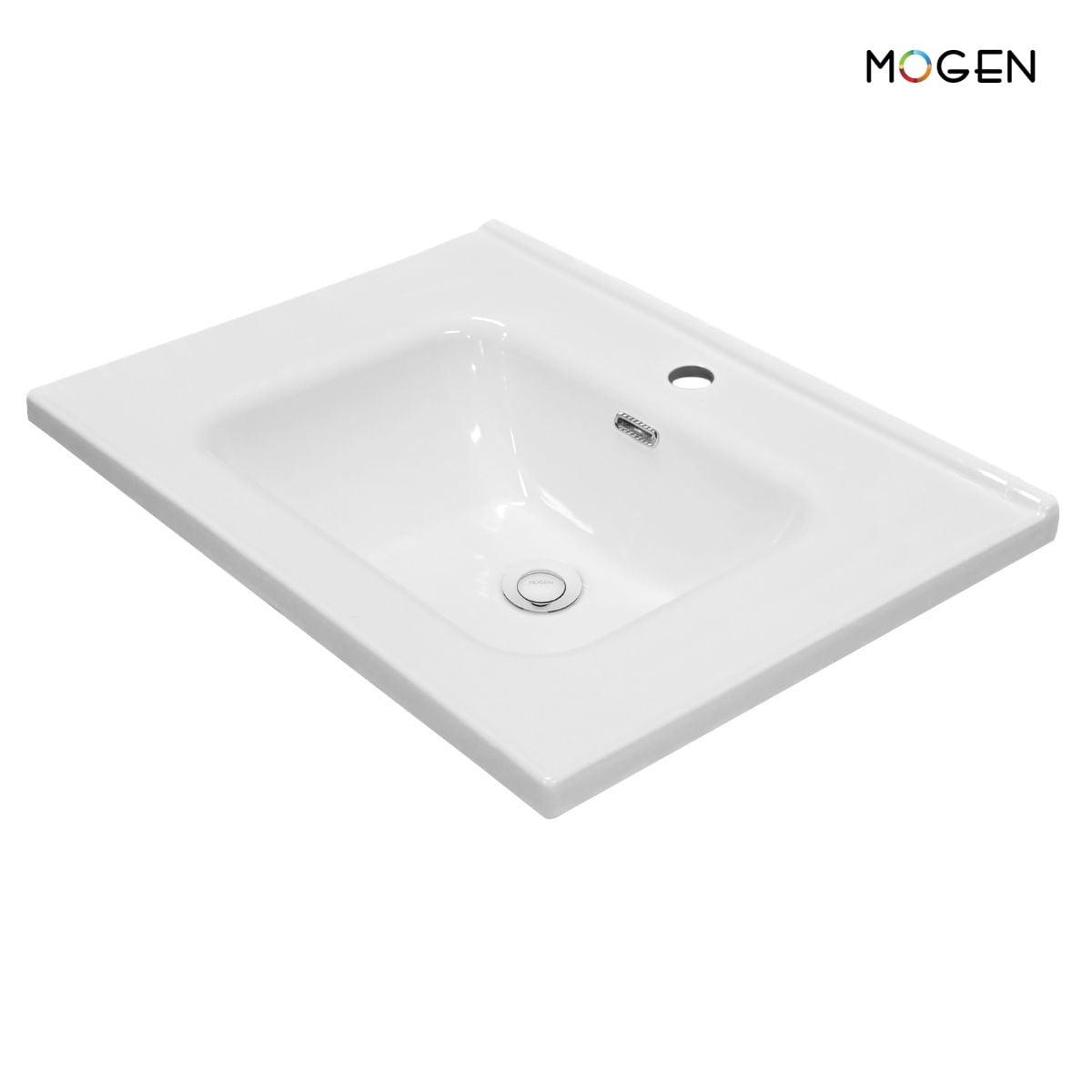 อ่างล้างหน้าฝังบนเคาน์เตอร์ MOGEN MA851 สีขาว_2