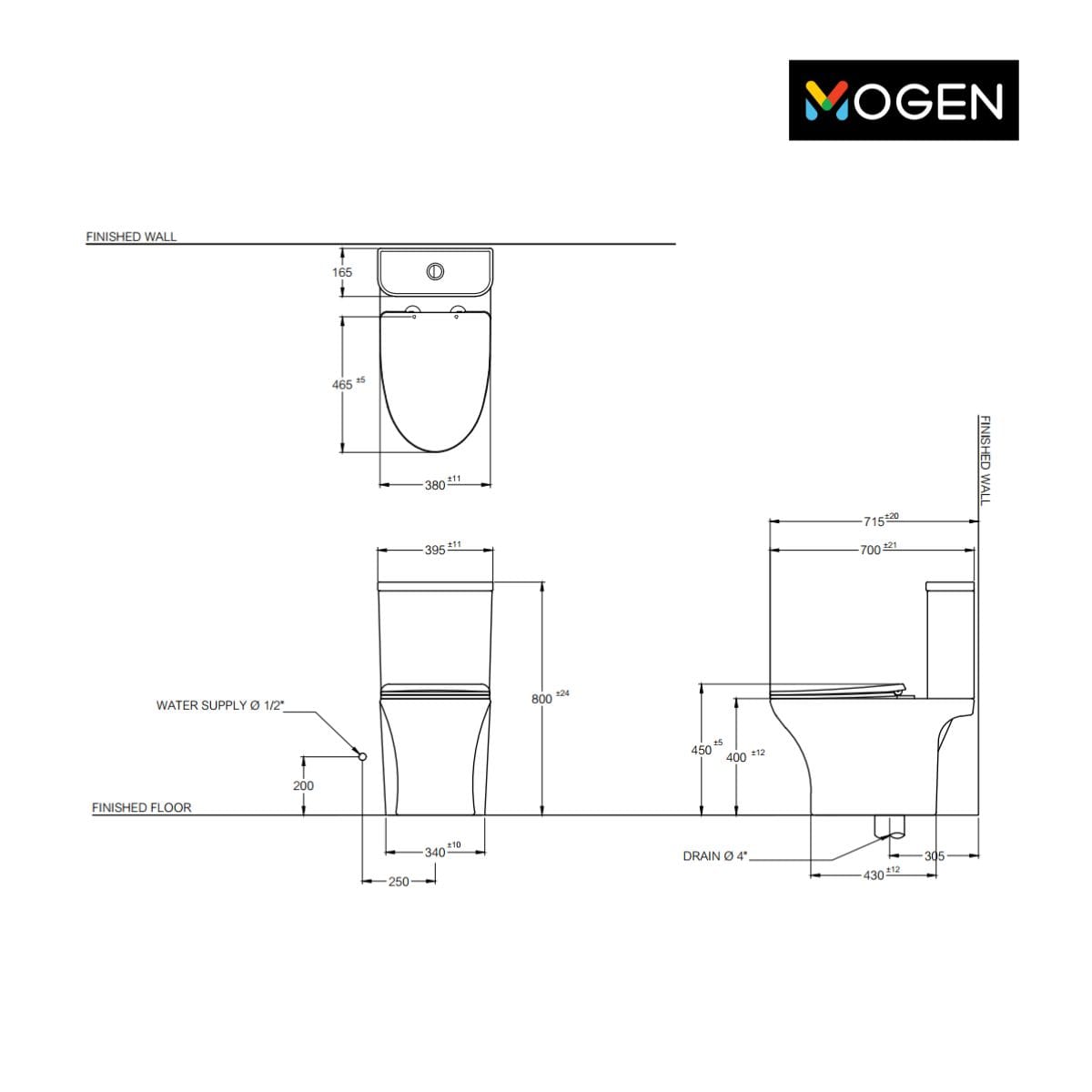 สุขภัณฑ์ 2 ชิ้น MOGEN รุ่น MT82DF(ECO) ฝา SLOW CLOSE 3/4.5 ลิตร สีขาว_5