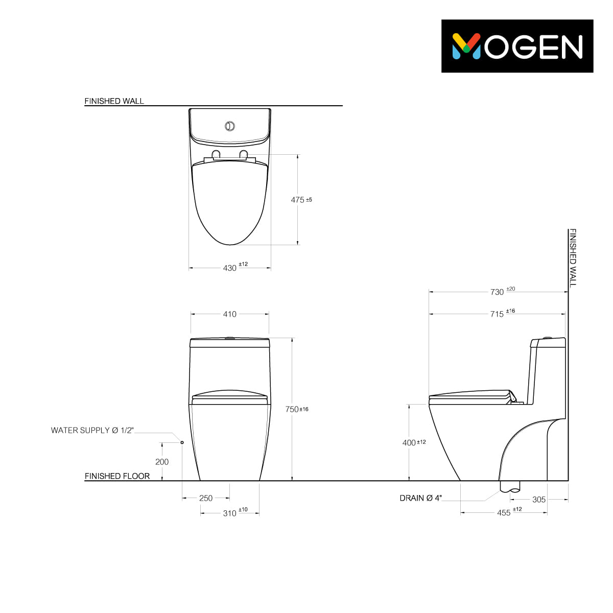 สุขภัณฑ์ 1 ชิ้น   MOGEN รุ่น MO69#BL (ECO)  ฝา SLOW CLOSE 3/4.5 ลิตร สีดำ_6
