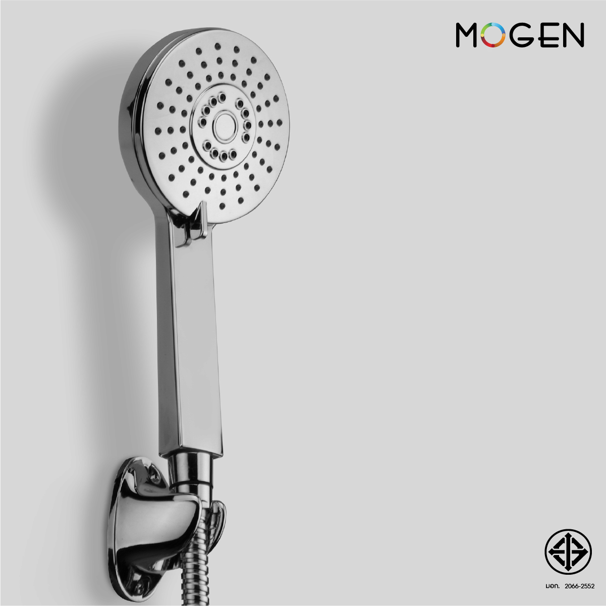 หัวฝักบัวพร้อมสายฝักบัวและขอแขวน MOGEN SP165_6