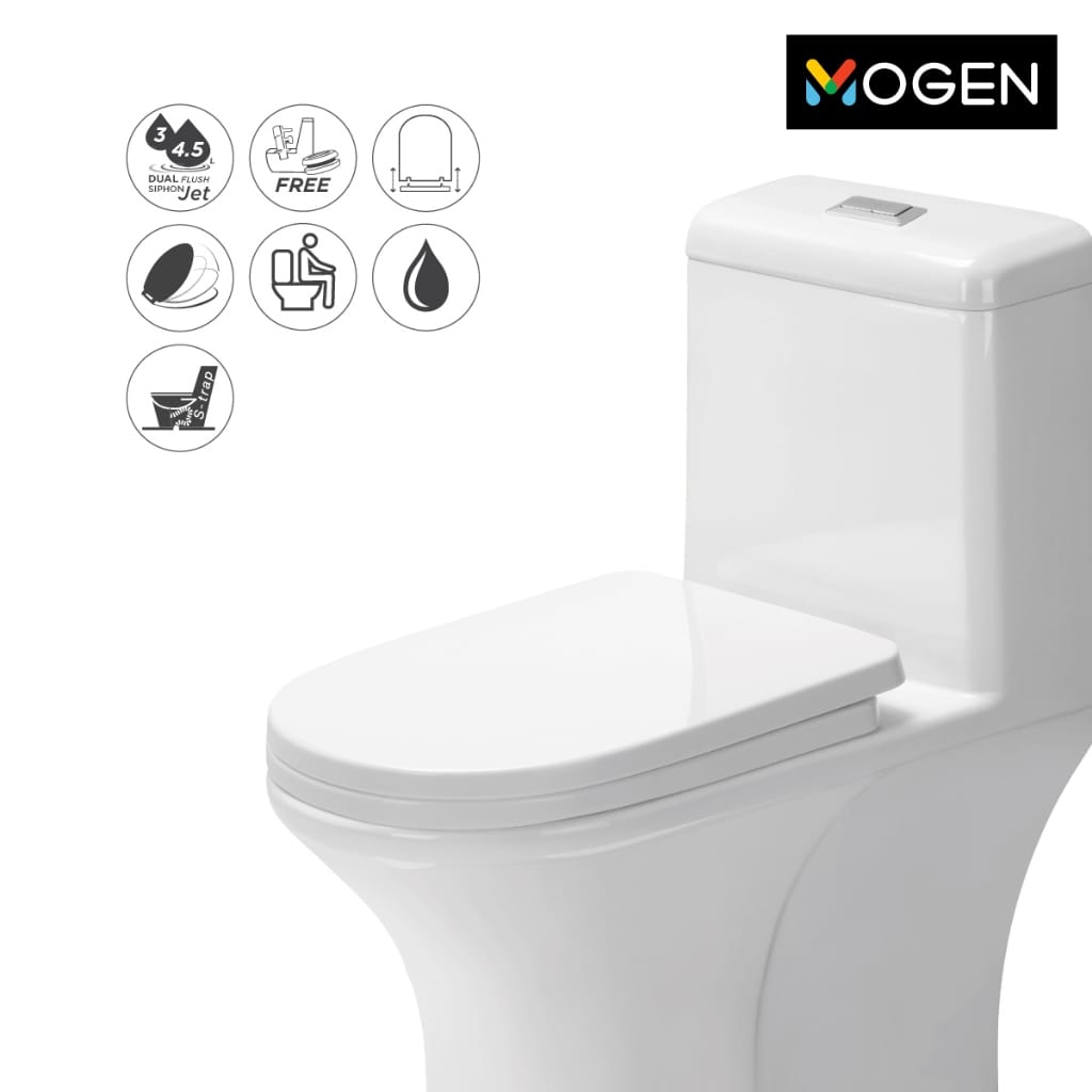 สุขภัณฑ์ชิ้นเดียว MOGEN รุ่น MO69(ECO) ฝา SLOW สีขาว_6