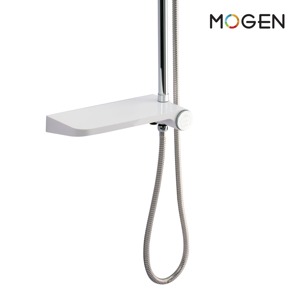 ชุดฝักบัว RAIN SHOWER พร้อมชั้นวางของอเนกประสงค์สีขาว MOGEN SWR07C_5