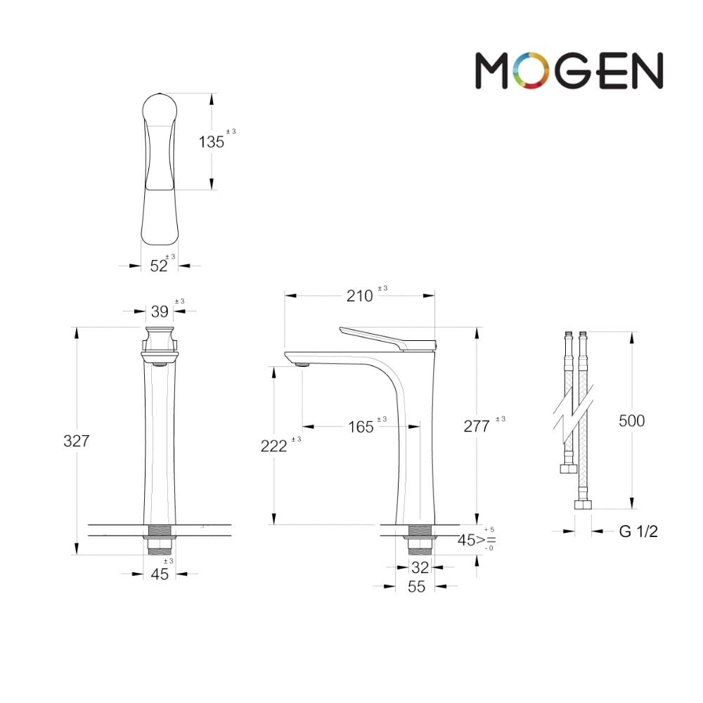 ก๊อกผสมอ่างล้างหน้า ทรงสูง MOGEN FCA68M_3