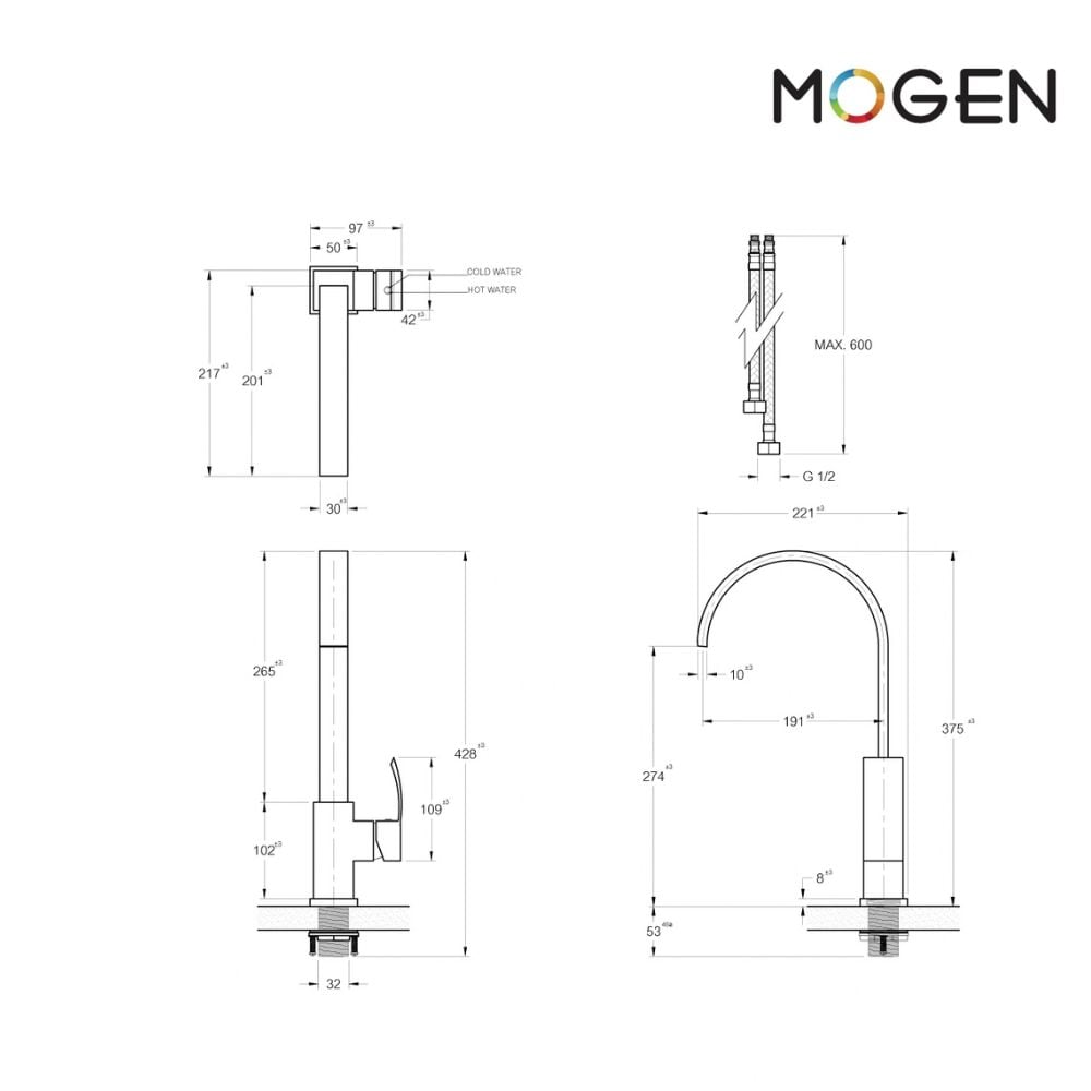 ก๊อกผสมอ่างล้างหน้า ทรงโค้ง MOGEN FCA97M_3