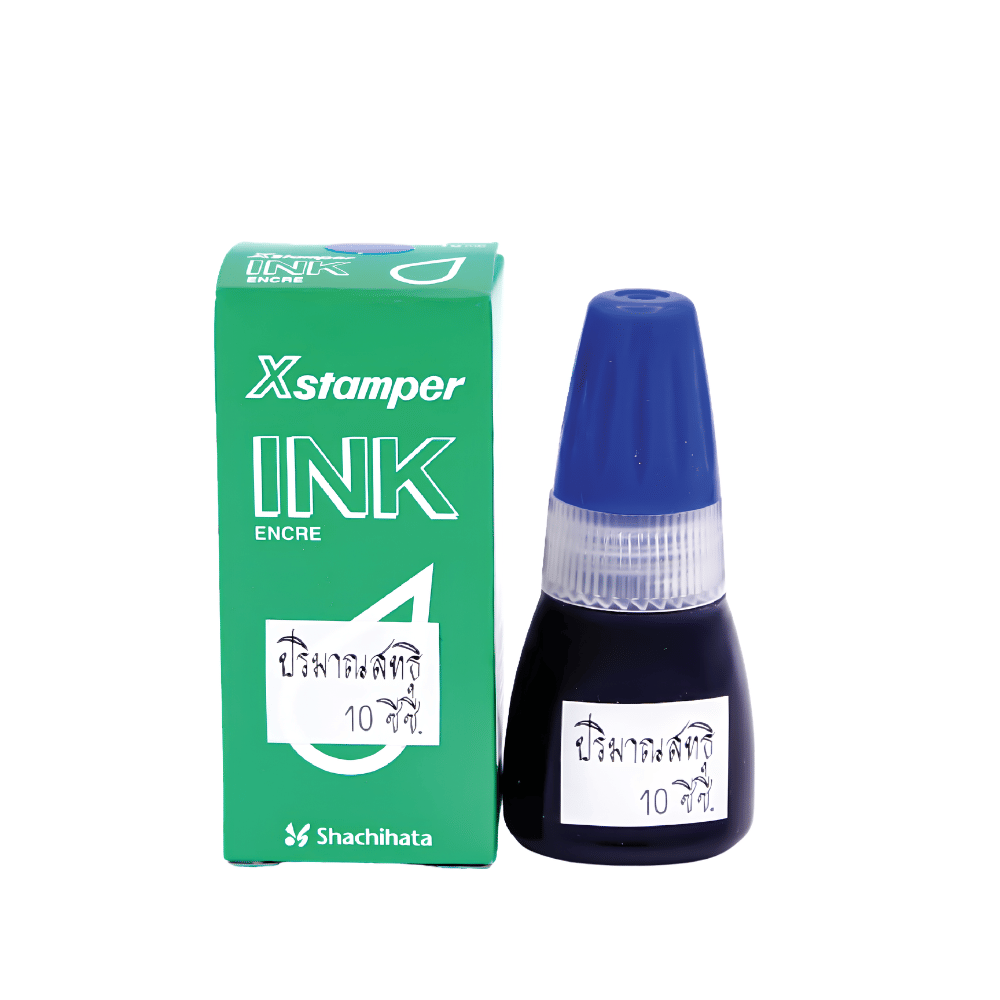 หมึกเติมตรายาง XSTAMPER สำหรับตรายางหมึกในตัว ขนาด 10 มล. สีน้ำเงิน_0