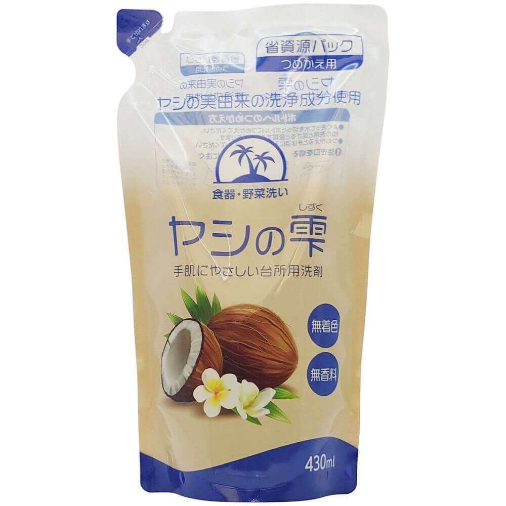 น้ำยาล้างจาน ชนิดถุงเติม YASHI-NO-SHIZUKU 430 มล._1