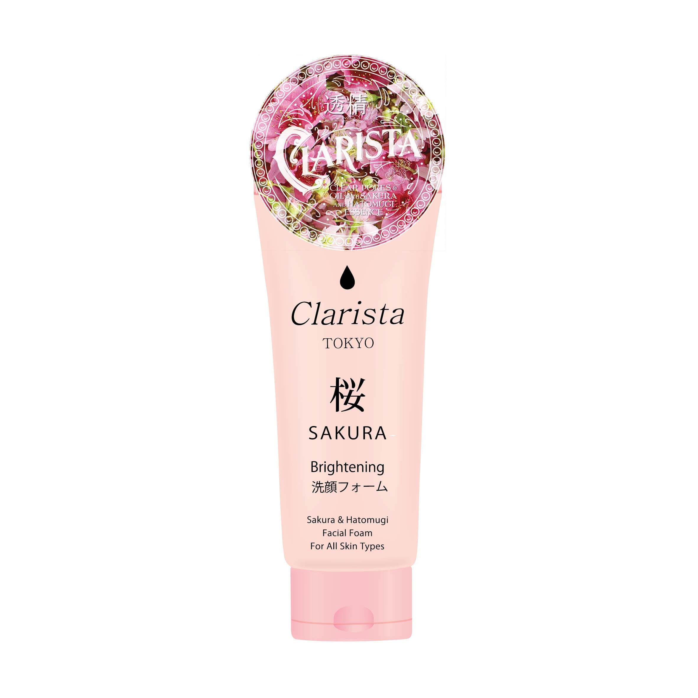 โฟมล้างหน้า CLARISTA โตเกียว ซากุระ & ฮาโตมูกิ 130 กรัม_0