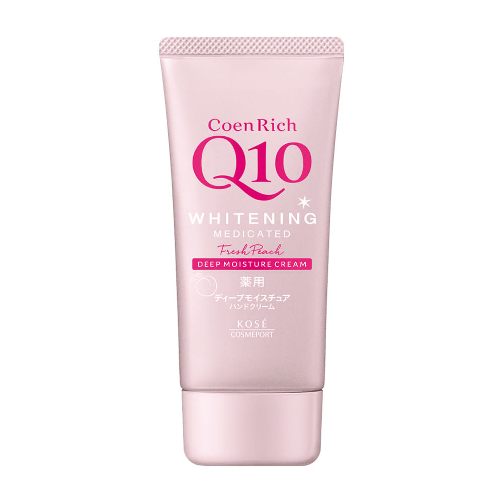 ครีมทาบำรุงผิวมือ COENRICH Q10  ไวท์เทนนิ่ง เฟรช พีช ดีพ มอยส์เจอร์ ครีม 80 กรัม_1