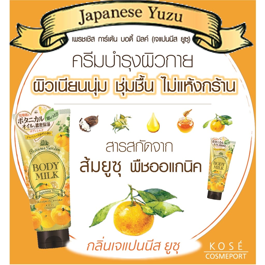 ครีมบำรุงผิวกาย PRECIOUS GARDEN บอดี้ มิลค์ (เจแปนนีส ยูซุ) 200 กรัม_2