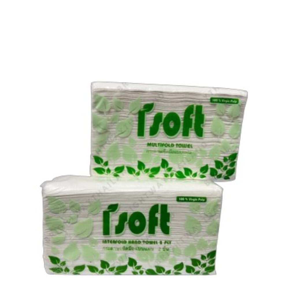 กระดาษเช็ดมือ ISOFT M FOLD 1 ชั้น แพ็ค 16 ห่อ (250 แผ่น/ห่อ)_1