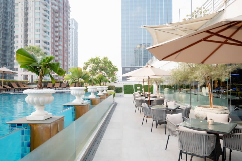 เก้าอี้กลางแจ้ง CHANN RP001-A  ขนาด 60*60*83*SH48 สี น้ำตาล