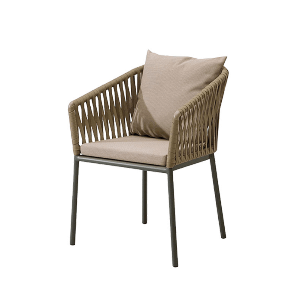 เก้าอี้กลางแจ้ง CHANN RP001-A  ขนาด 60*60*83*SH48 สี น้ำตาล