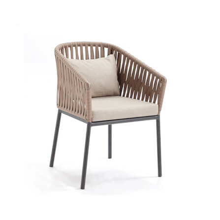 เก้าอี้กลางแจ้ง CHANN RP001-A  ขนาด 60*60*83*SH48 สี น้ำตาล_0