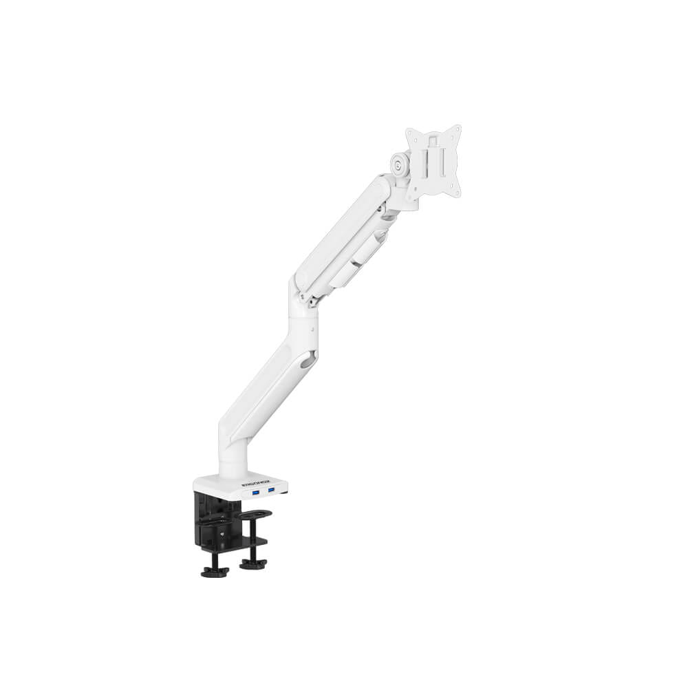 แขนจับจอ ERGONOZ รุ่น TITAN HEAVY DUTY แขนเดี่ยว สำหรับหน้าจอ 15 - 57 นิ้ว สีขาวด้าน (EGN-TITAN-S)