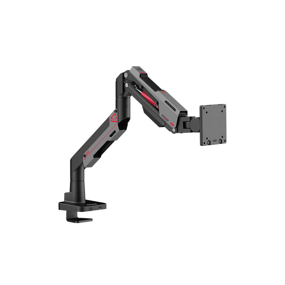 แขนจับจอ ERGONOZ รุ่น ARMOUR V.2 แขนเดี่ยว สำหรับหน้าจอ 24 - 57 นิ้ว สีเทาและแดงทับทิม (EGN-ARMOURV2-S)_0