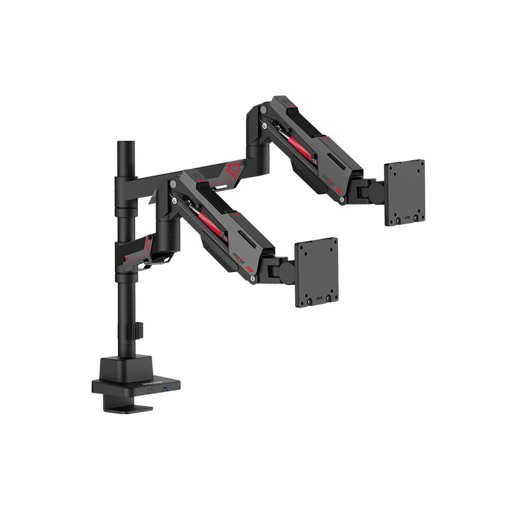 แขนจับจอ ERGONOZ รุ่น ARMOUR V.2 แขนคู่ สำหรับหน้าจอ 24 - 57 นิ้ว สีเทาเข้มและดำด้าน (EGN-ARMOURV2-D)