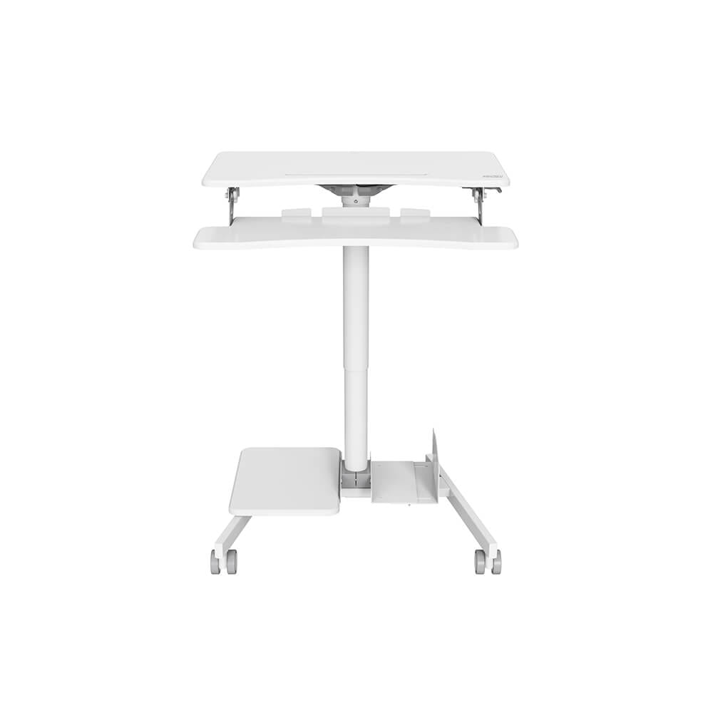 โต๊ะคอมพิวเตอร์ปรับระดับ มีล้อเลื่อน ERGONOZ EGN-STA02W, สีขาว (COMPUTER CART STANDING DESK)