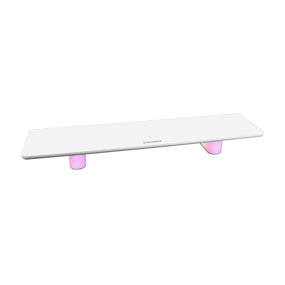แท่นวางจอ ERGONOZ EGN-LUMINAR-100-W กว้าง 100 ซม., สีขาว (LEVATOR LUMINAR MONITOR RISER มีไฟ RGB)