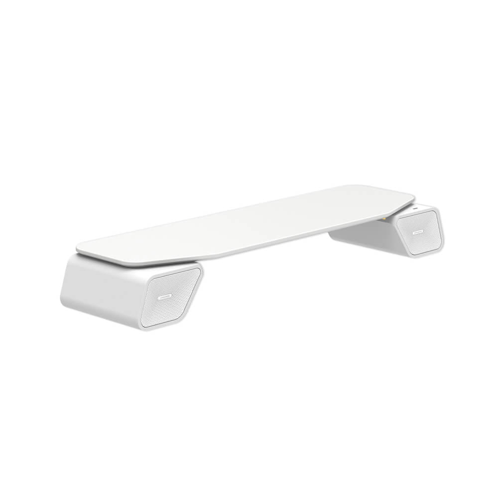 แท่นวางจอ ERGONOZ EGN-LEVATOR-LIFT-85-W, สีขาว (LEVATOR-LIFT มีลำโพงในตัวและไฟ RGB)_1