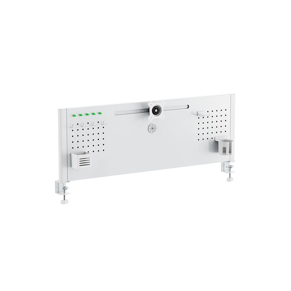 แผงบอร์ดสำหรับแขวนอุปกรณ์  ERGONOZ EGN-PANEL01-120-W, สีขาว (แผงจัดระเบียบพร้อมแขนจับจอมอนิเตอร์ 01)_1