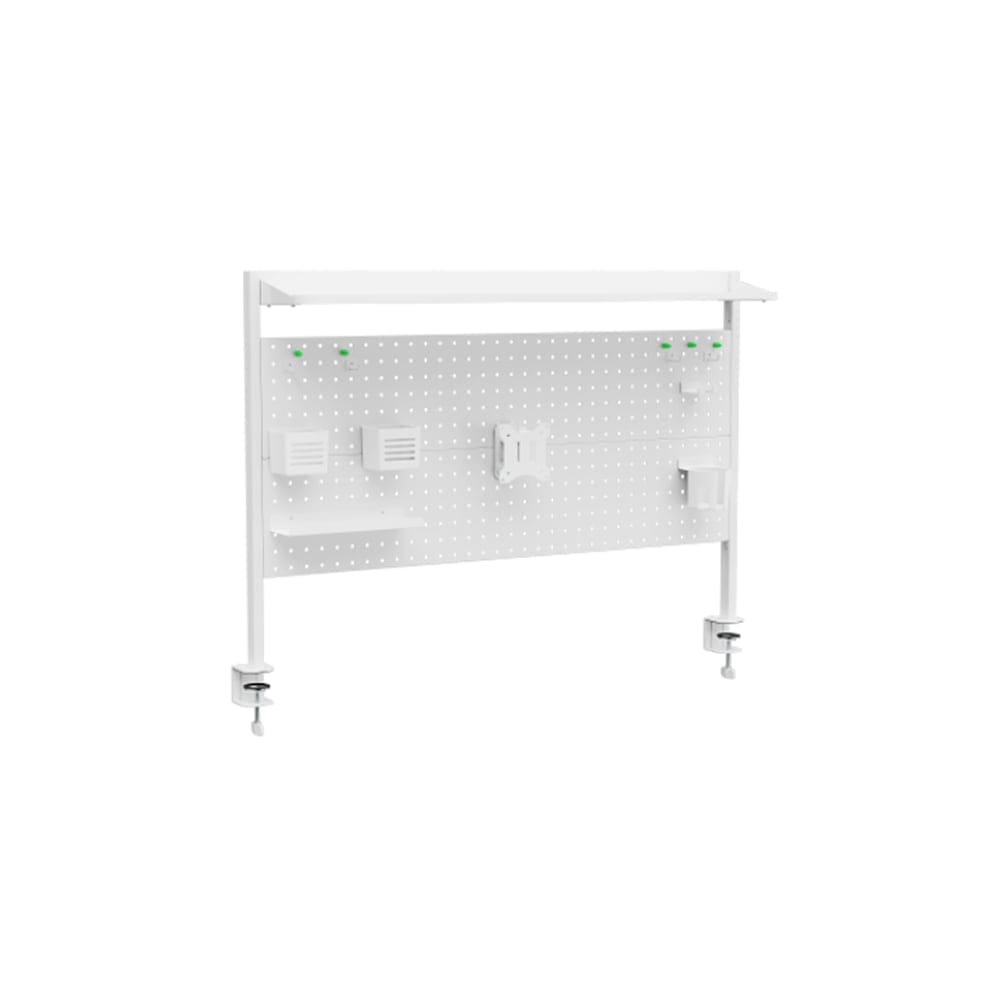 แผงบอร์ดสำหรับแขวนอุปกรณ์  ERGONOZ EGN-PANEL02-120-W, สีขาว (แผงจัดระเบียบพร้อมแขนจับจอมอนิเตอร์ 02)_1