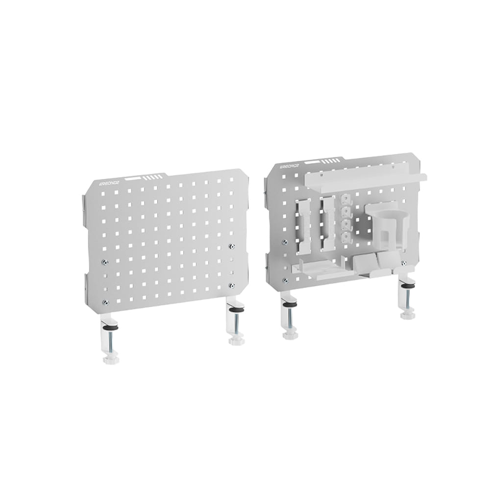 ชุดแผงบอร์ดสำหรับแขวนอุปกรณ์ ERGONOZ EGN-PANEL03-SET01-G, สีเทา (ชุดแผงบอร์ดแบบหนีบขอบโต๊ะ พร้อมอุปกรณ์เสริม)_1