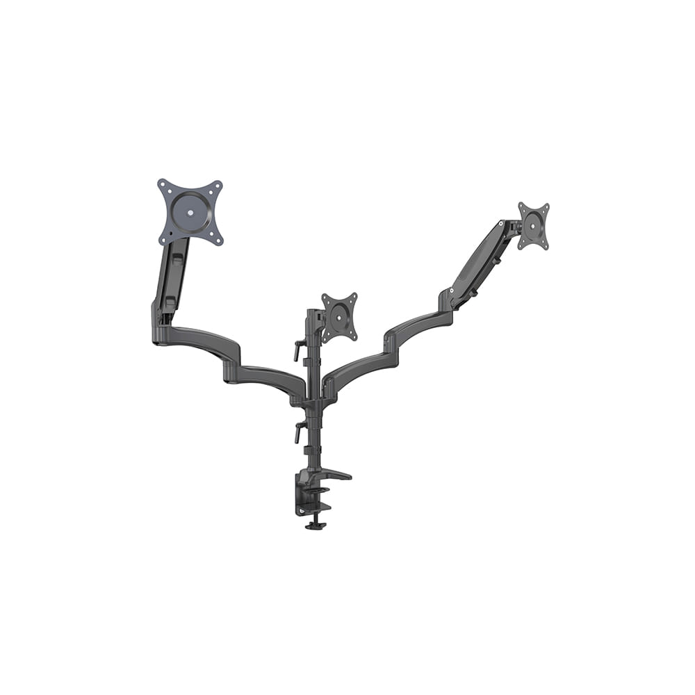 แขนจับจอ ERGONOZ รุ่น METALIC 02 TRIPLE EXTENSION 3 แขน สำหรับหน้าจอ 15 - 32 นิ้ว จำนวน 3 จอ สีดำ (EGN-02TE-B)_1