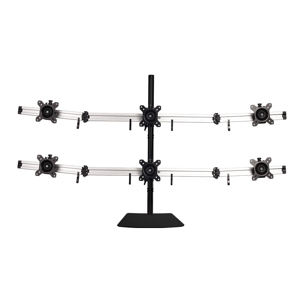 แขนจับจอ ERGONOZ รุ่น 02 DIY BAR สำหรับหน้าจอ 15 - 27 นิ้ว จำนวน 6 จอ สีดำ (EGN-02-BB3-04-B)