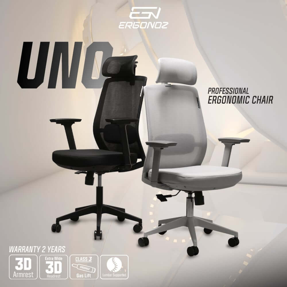 เก้าอี้ทำงาน เก้าอี้สุขภาพ ERGONOZ EGN-UNO-B สีดำ (UNO ERGONOMIC CHAIR)_2