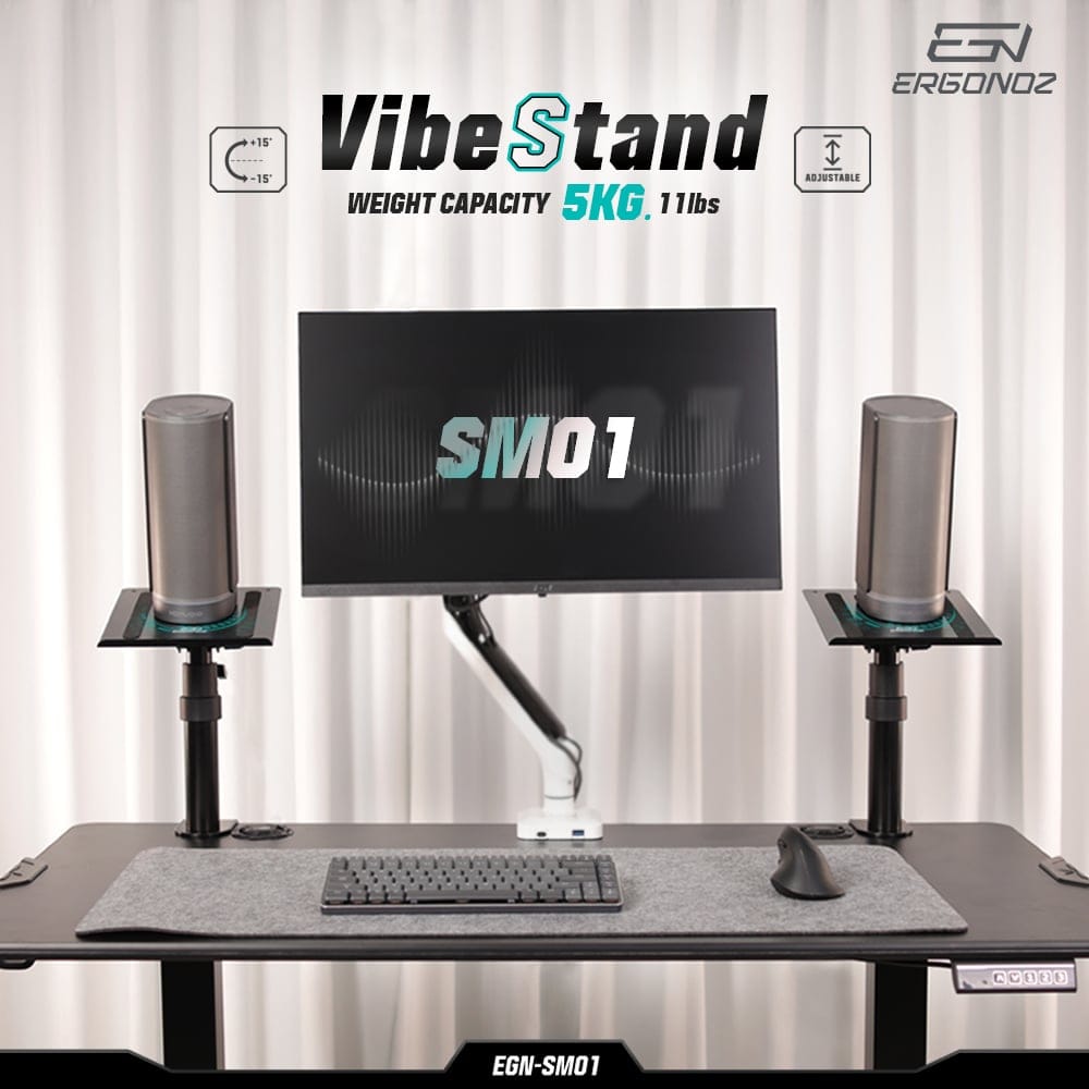 ขาตั้งลำโพง ERGONOZ EGN-SM01, สีดำ (VIBE STAND 01)_2