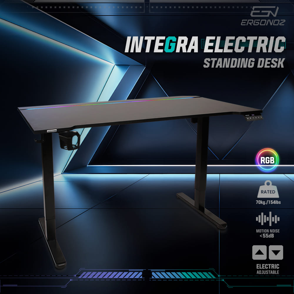 โต๊ะปรับระดับไฟฟ้า ERGONOZ EGN-ELSTA02-14070-B, สีดำ (INTEGRA ELECTRIC STANDING DESK)_2