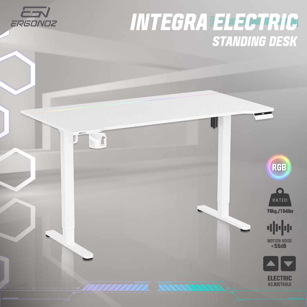 โต๊ะปรับระดับไฟฟ้า ERGONOZ EGN-ELSTA02-14070-W, สีขาว (INTEGRA ELECTRIC STANDING DESK)_2