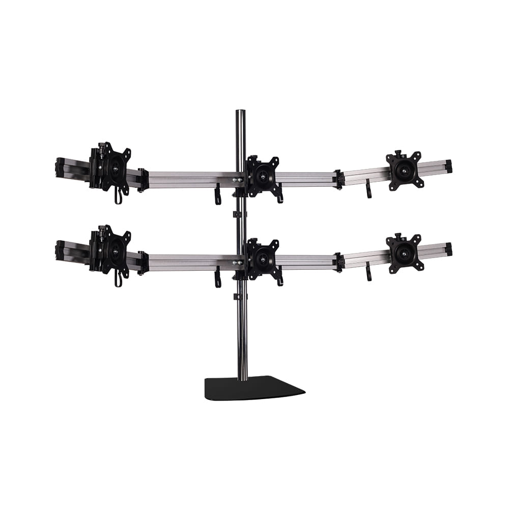 แขนจับจอ ERGONOZ รุ่น 02 DIY BAR สำหรับหน้าจอ 15 - 27 นิ้ว จำนวน 6 จอ สีเงิน (EGN-02-BB3-04-CR)