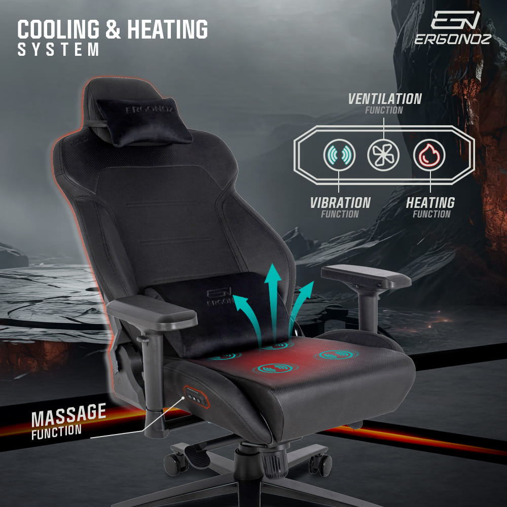 เก้าอี้เกมมิ่ง ERGONOZ EGN-INTEGRA-PLUS-B สีดำ (INTEGRA PLUS GAMING CHAIR)_3