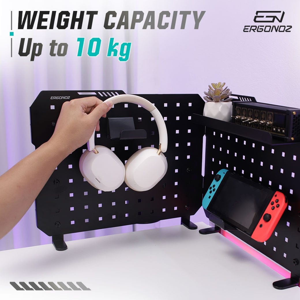 แผงบอร์ดสำหรับแขวนอุปกรณ์ ERGONOZ EGN-PANEL03-B-EX, สีดำ (แผงบอร์ดแบบหนีบขอบโต๊ะ)_3