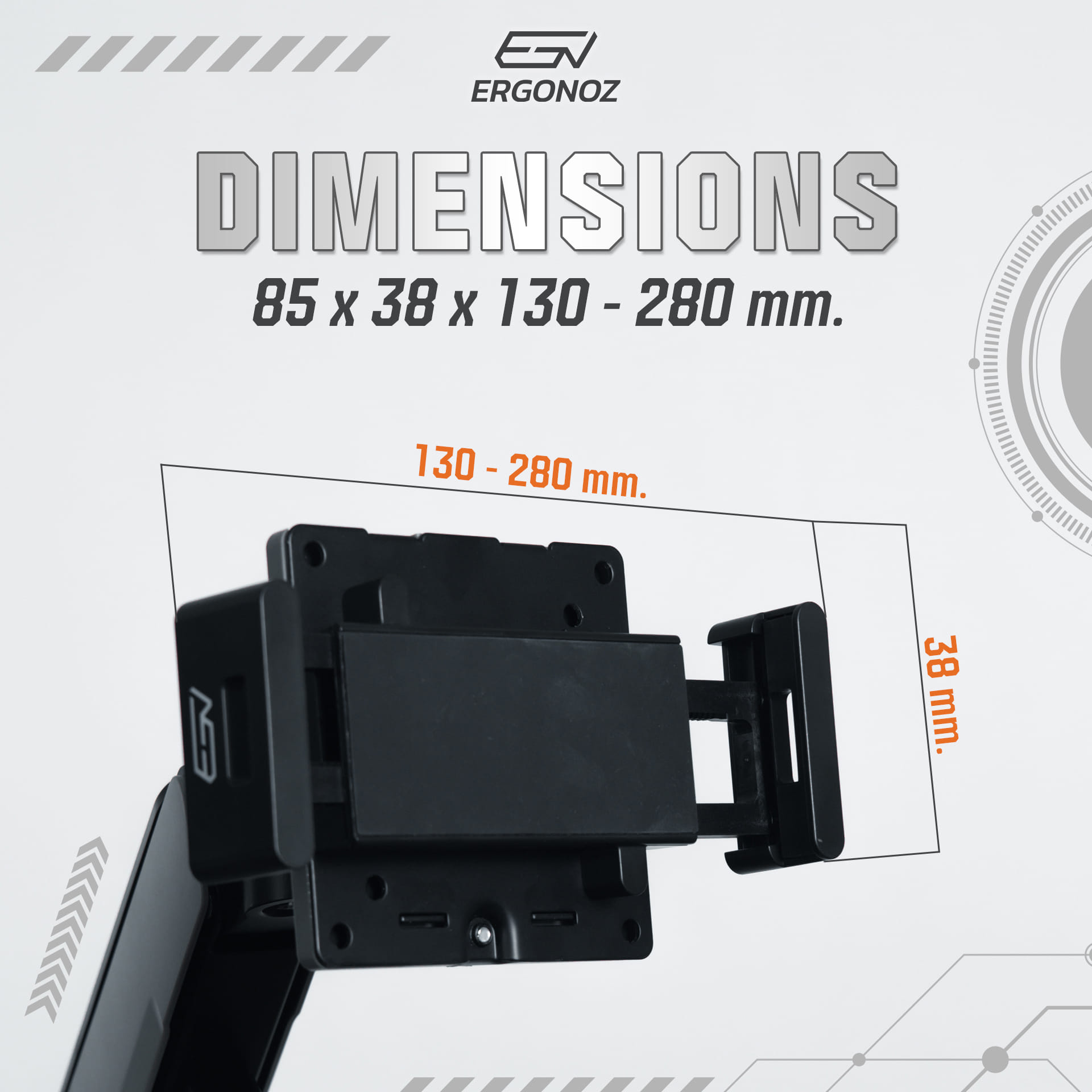 ที่วางแท็บเล็ต ที่วาง IPAD ERGONOZ EGN-ACC03V2, สีดำ (TABLET IPAD HOLDER V.2)_3