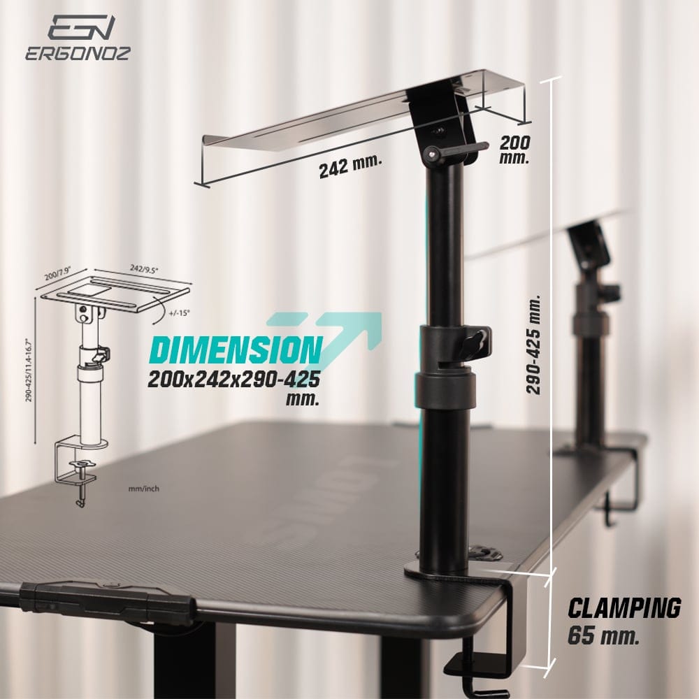 ขาตั้งลำโพง ERGONOZ EGN-SM01, สีดำ (VIBE STAND 01)_4