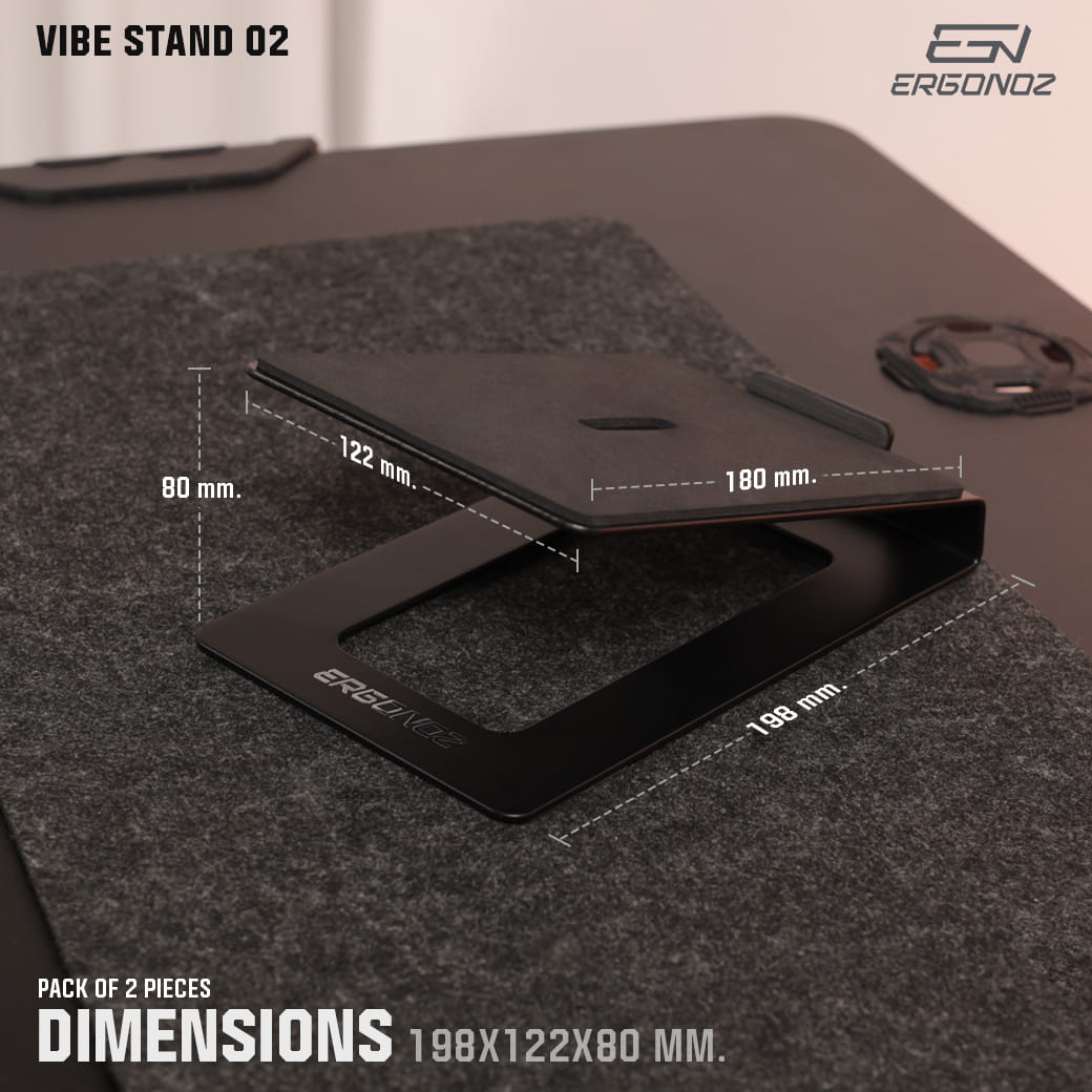 ขาตั้งลำโพง ERGONOZ EGN-SM02-B 1 คู่, สีดำ (VIBE STAND 02)_4