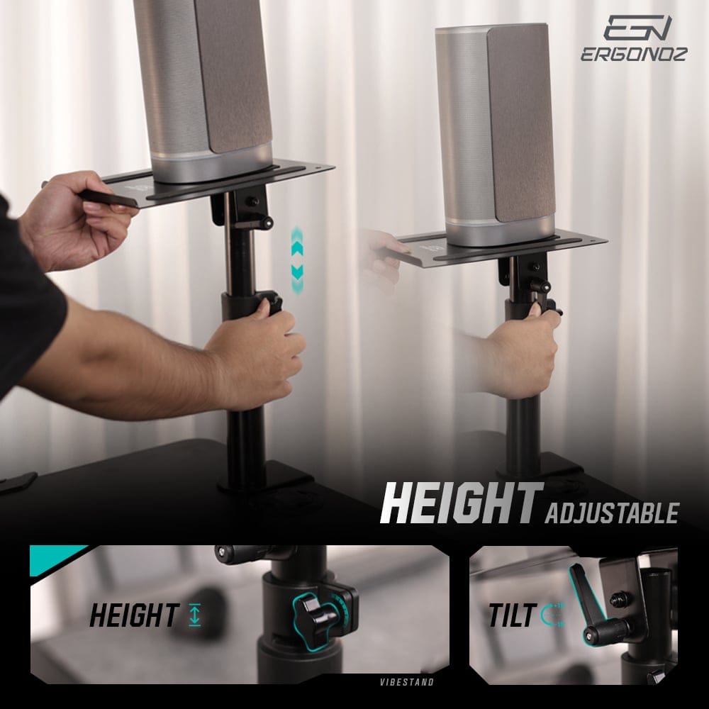 ขาตั้งลำโพง ERGONOZ EGN-SM01, สีดำ (VIBE STAND 01)_5