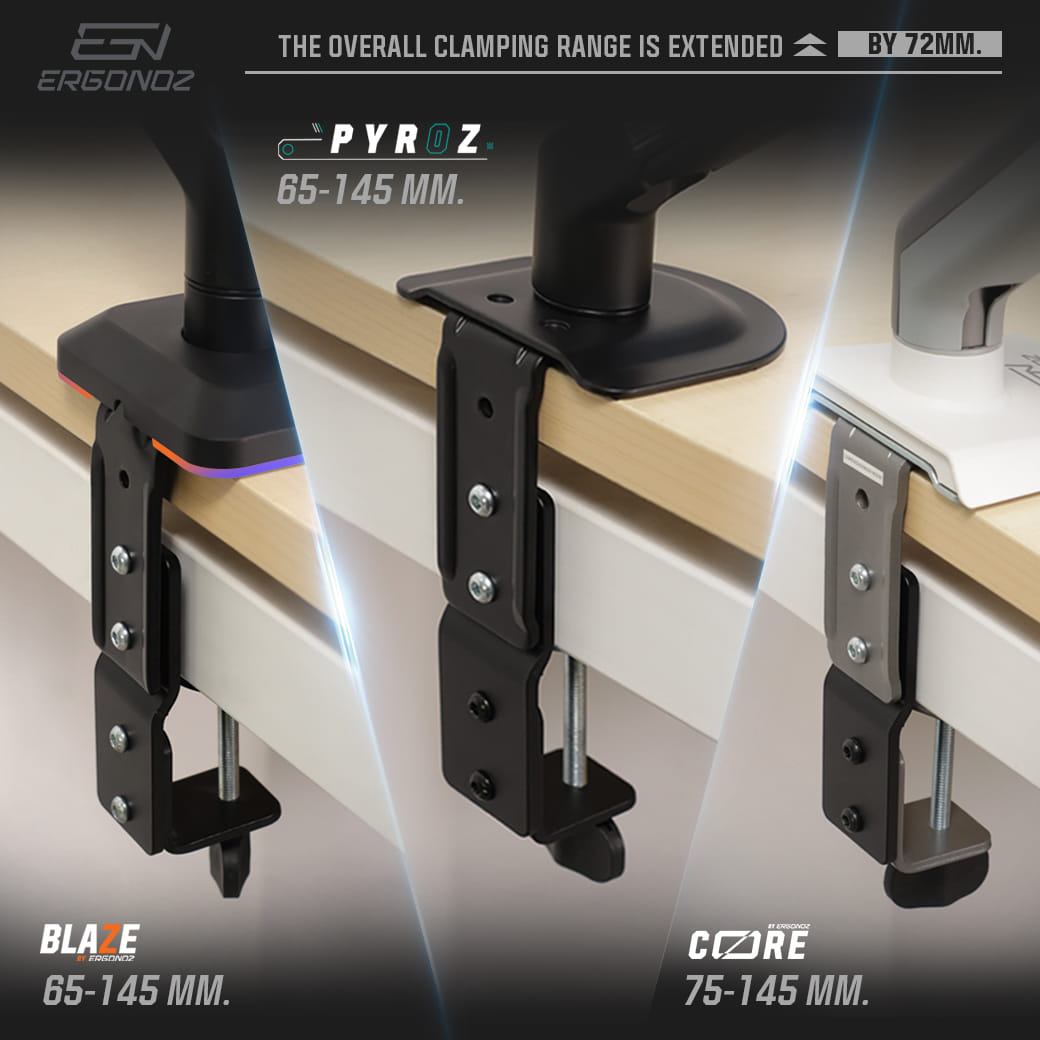 อแดปเตอร์เสริมฐานแขนจับจอ ERGONOZ EGN-ACC22, สีดำ (ADAPTER CLAMP)_5
