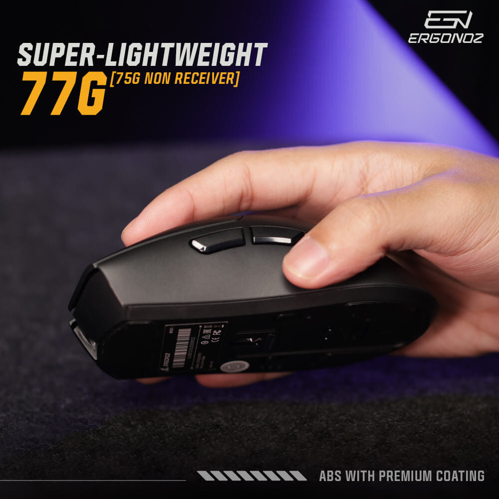 เมาส์เกมมิ่งไร้สาย, ERGONOZ EZ-VELOZ-EP2-B, สีดำ (EZZENTIAL GAMING MOUSE VELOZ X)_6