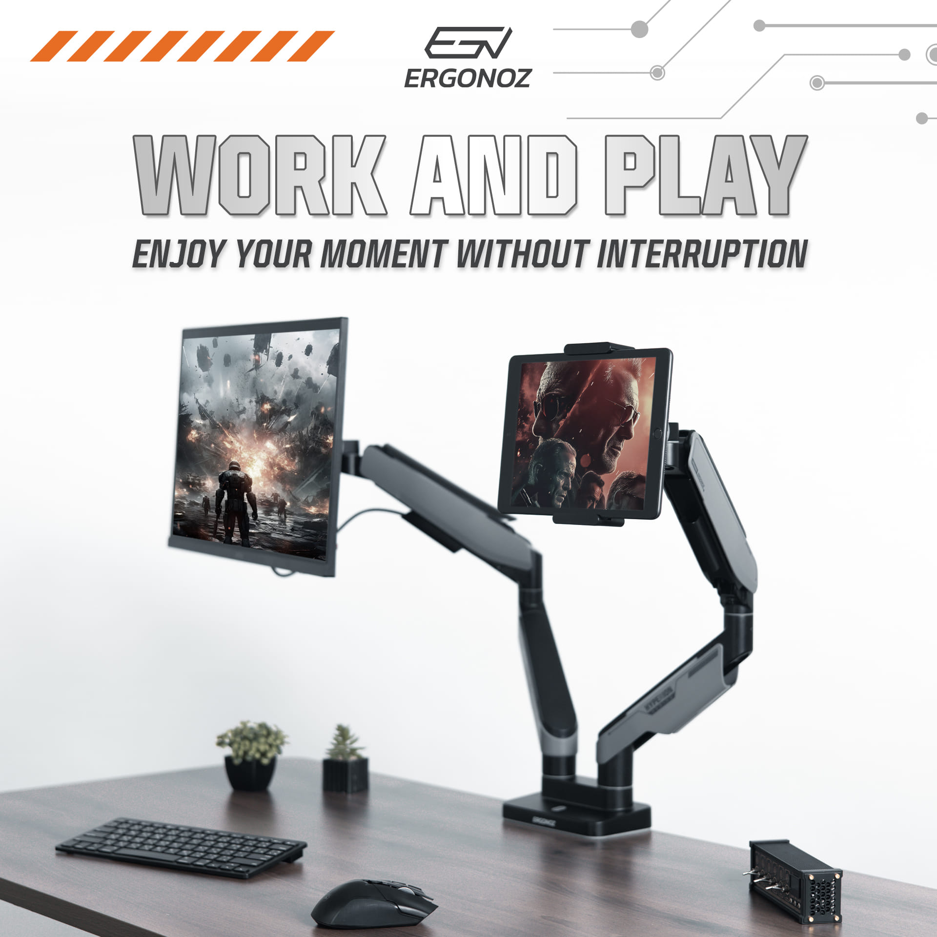 ที่วางแท็บเล็ต ที่วาง IPAD ERGONOZ EGN-ACC03V2, สีดำ (TABLET IPAD HOLDER V.2)_6
