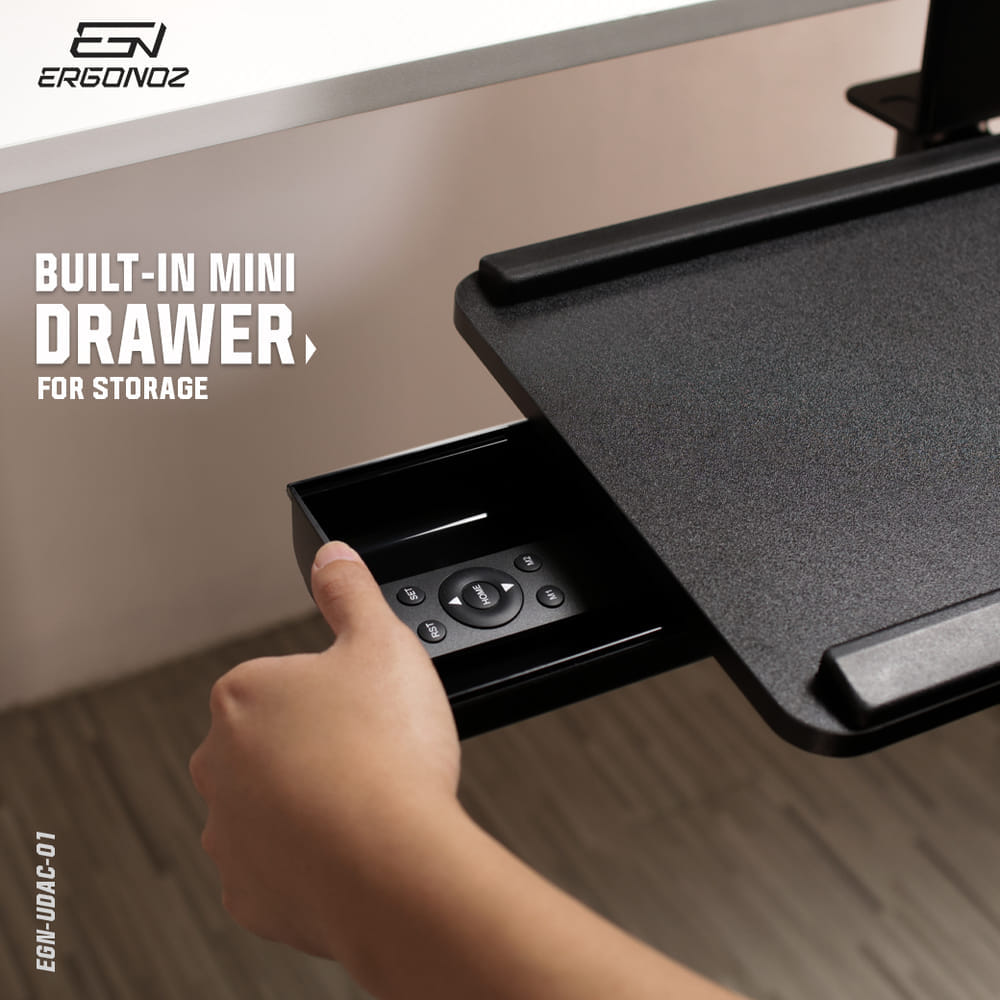 ชั้นวางคีย์บอร์ดแบบพับได้ ERGONOZ EGN-UDAC-01-B, สีดำ (UNDER-DESK KEYBOARD TRAY)