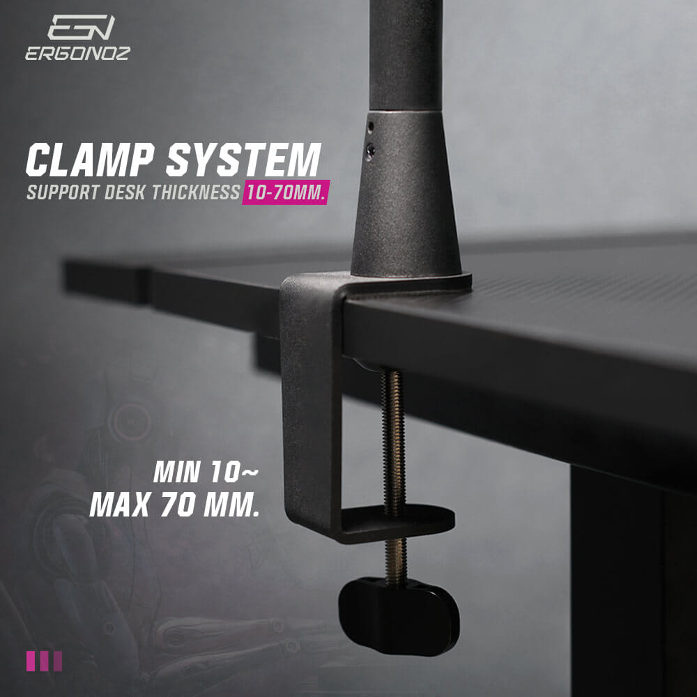 แขนจับไมค์ ERGONOZ IOCTAVIA SERIES MICROPHONE BOOM ARM V.2 (EGN-OCT02) สำหรับไมโครโฟน 3/8’’ และ 5/8’’ สีดำ (ไม่รวมตัวไมค์)_7
