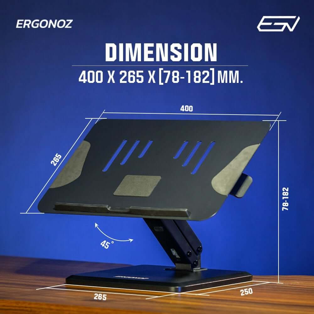 แท่นวางโน็ตบุ๊ค แท่นวางแล็ปท็อป ERGONOZ EGN-LEVATOR-PRO-XL-W, สีขาว (LEVATOR PRO)_7