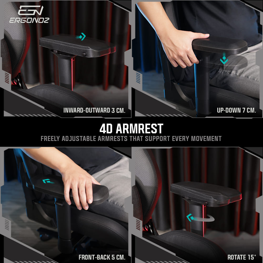 เก้าอี้เกมมิ่ง ERGONOZ EGN-INTEGRA-PLUS-B สีดำ (INTEGRA PLUS GAMING CHAIR)_7