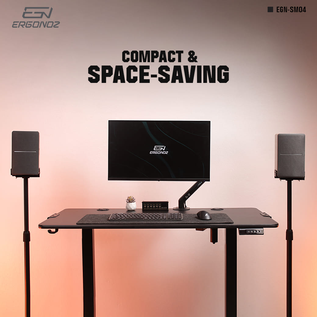 ขาตั้งลำโพง ERGONOZ EGN-SM04-B 1 คู่, สีดำ (VIBE STAND 04)_7