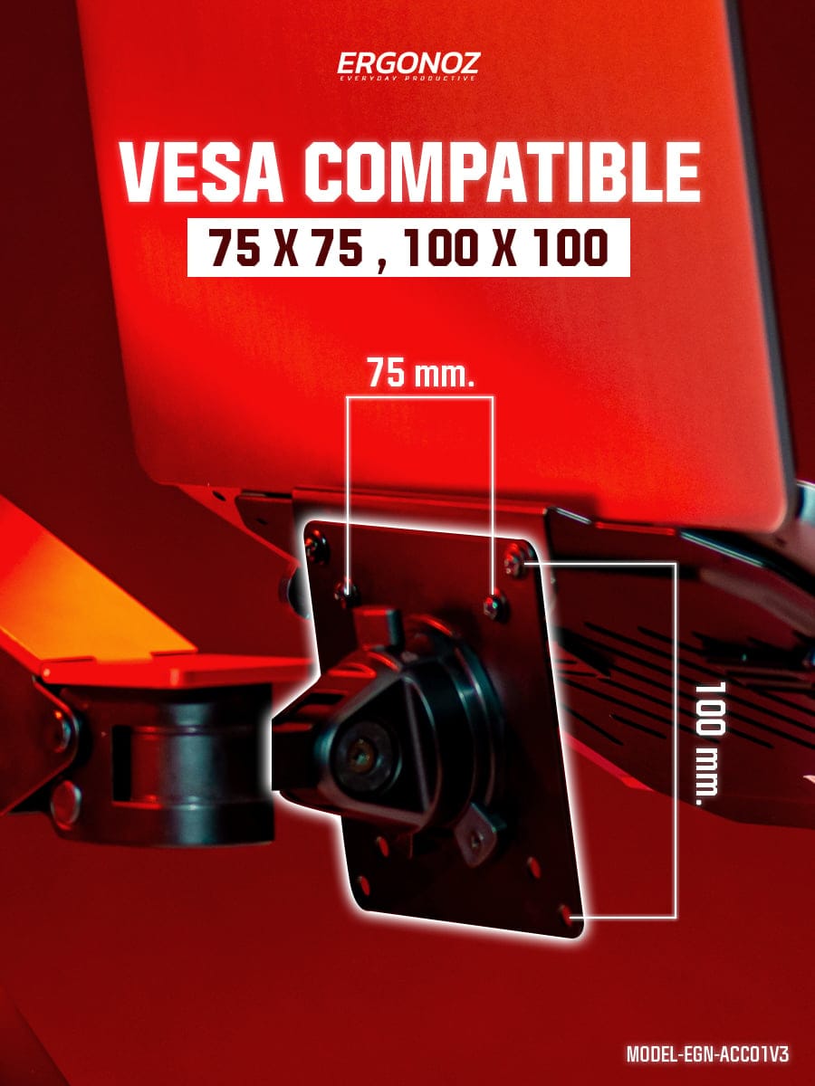แขนจับจอ ERGONOZ รุ่น CORE แขนคู่ สำหรับหน้าจอ 17 - 32 นิ้ว สีดำ พร้อมที่วางแล็ปท็อป V.3 สีดำ (EGN-C-D-B-ACC01V3-B)_7