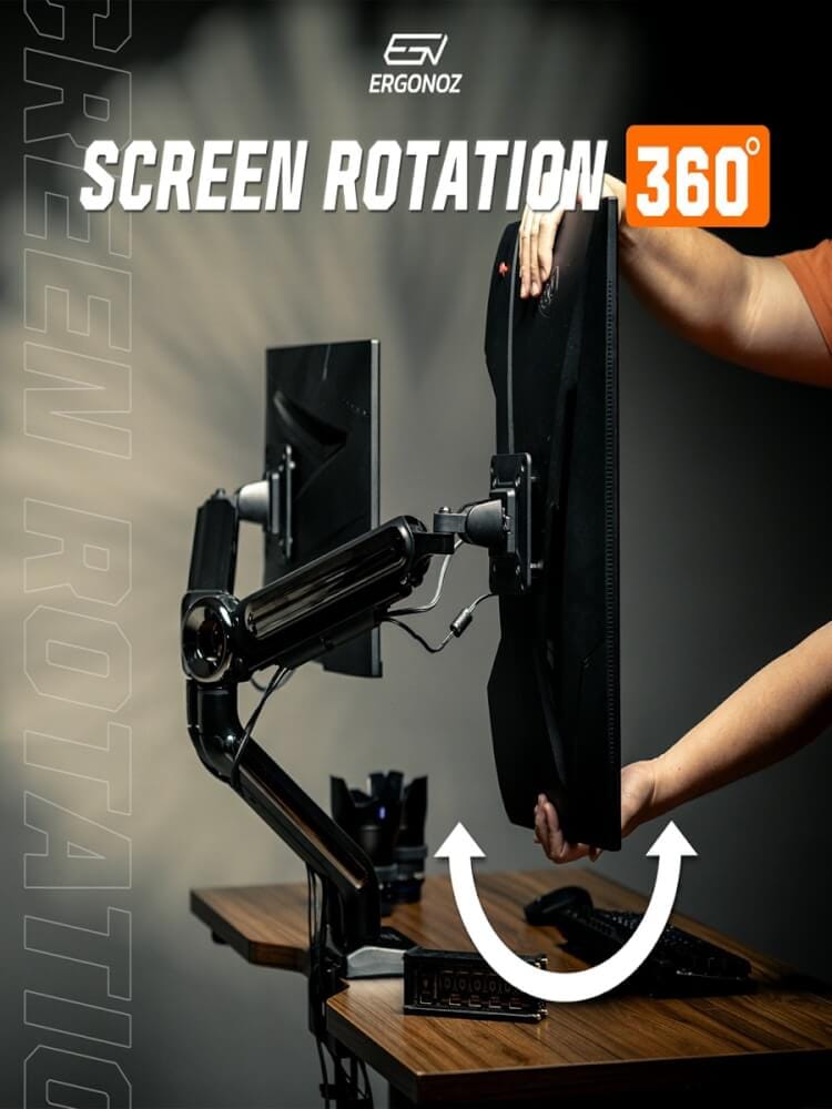 แขนจับจอ ERGONOZ รุ่น ASTRO แขนคู่ สำหรับหน้าจอ 13 - 35 นิ้ว สีดำ (EGN-ASTRO-D-B)_8